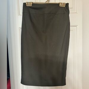 Express pencil skirt olive full side zip